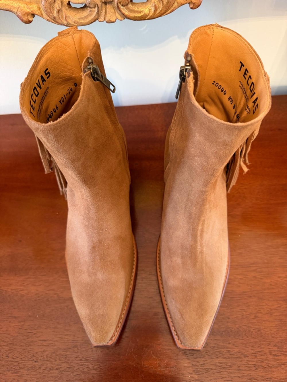 NWT Tecovas Toffee The Georgia Womens Snip Toe Short Boots 8.5 - Picture 11 of 16